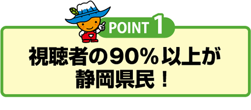 視聴者の90%以上が静岡県民！